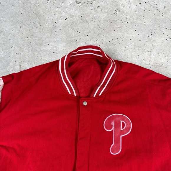 Philadelphia Phillies Reversible Jeff Hamilton JH Design Varsity Jacket 6XL Rare - Picture 4 of 10